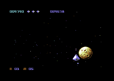 Mega-Apocalypse (Commodore 64) screenshot: Can't really complain about the enemies being too small