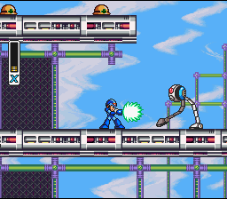 Mega Man X (SNES) screenshot: Sky stage