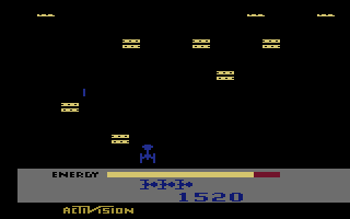 Megamania (Atari 2600) screenshot: Lookout, the attackers are getting close!