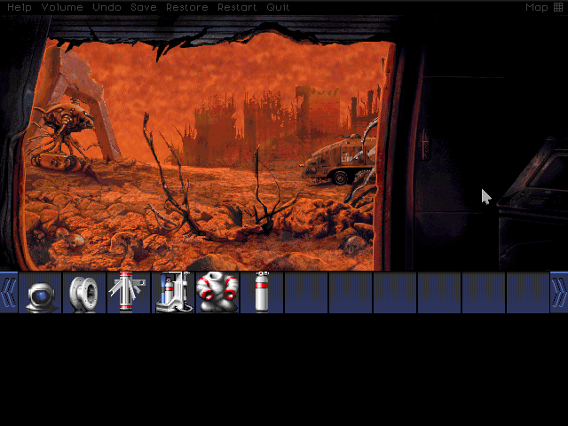 Mission Critical (DOS) screenshot: Ruined City