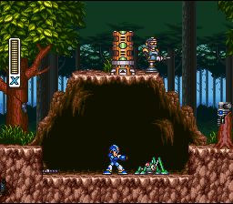 Mega Man X (SNES) screenshot: Forest stage