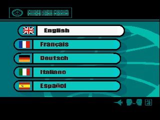 Ace Combat 3: Electrosphere (PlayStation) screenshot: Language selection