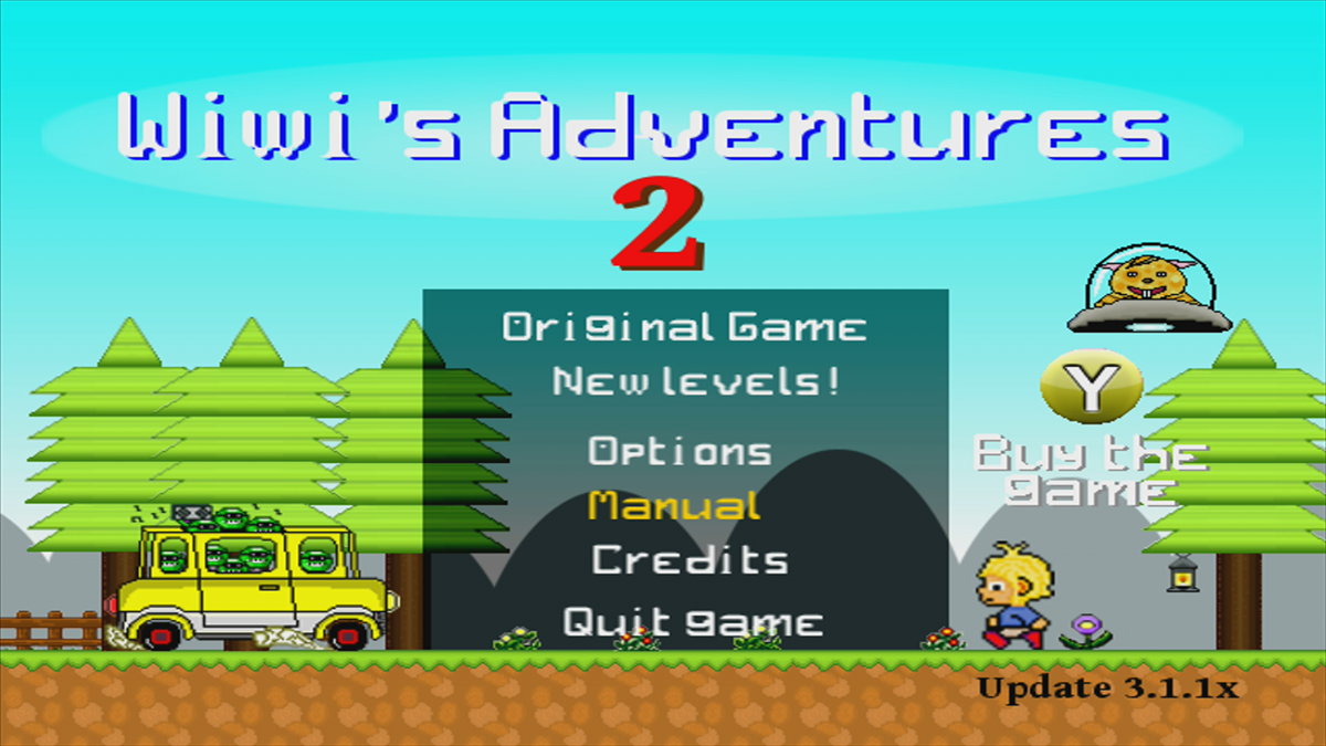 Wiwi's Adventure 2 (Xbox 360) screenshot: Main menu (Trial version)