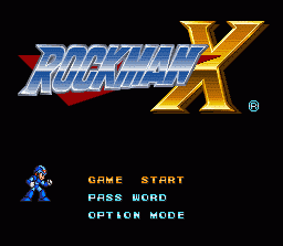 Mega Man X (SNES) screenshot: Japanese Title