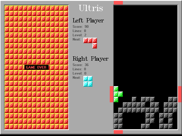 Screenshot of Ultris: The Ultimate Tetris (DOS, 1992) - MobyGames