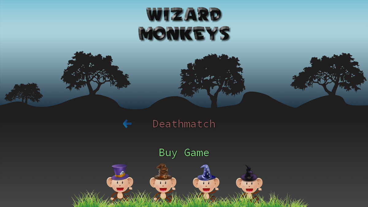 Wizard Monkeys (Xbox 360) screenshot: Main menu (Trial version)