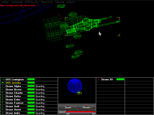 Mission Critical (DOS) screenshot: Start of a Battle