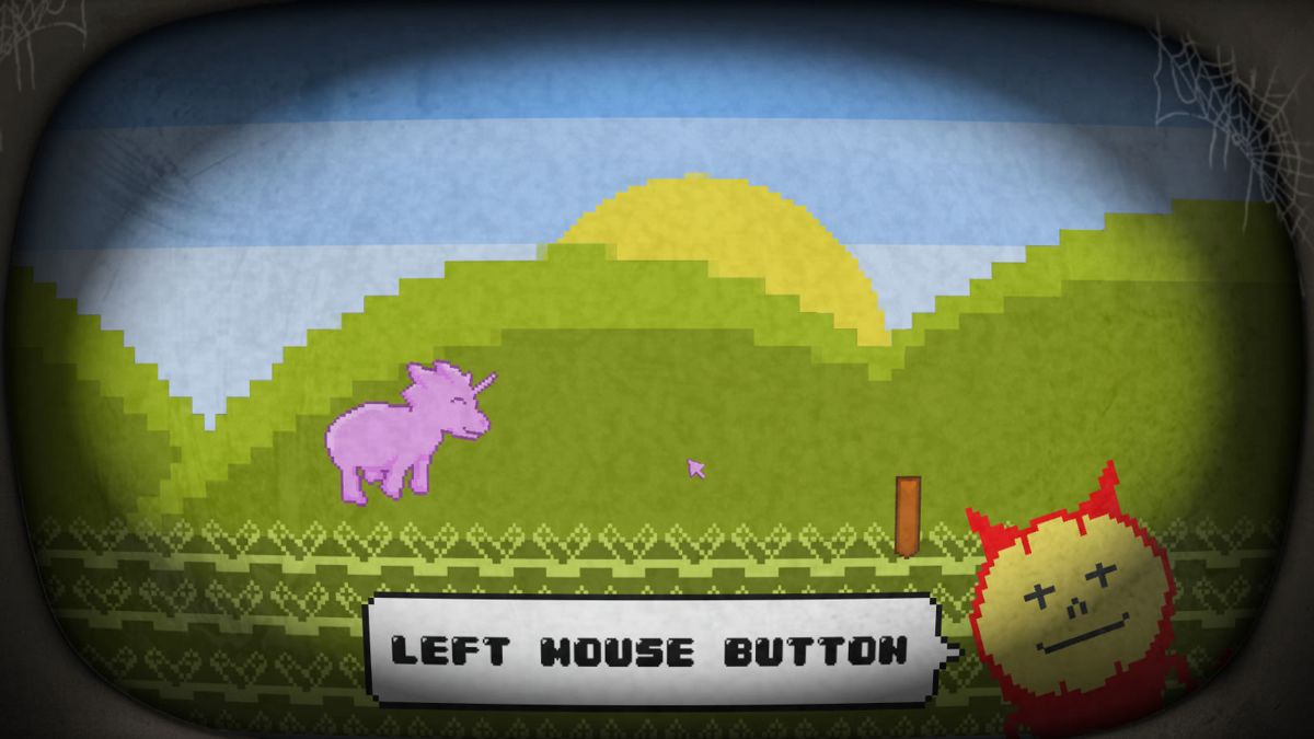 Pony Island (Windows) screenshot: A new version of Pony Island with bright colours