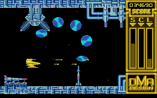 Menace (Atari ST) screenshot: Gameplay on the second level