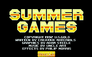 Mega Sports (Atari ST) screenshot: Title screen (Summer Games)