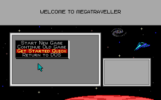 MegaTraveller 1: The Zhodani Conspiracy (DOS) screenshot: Main Menu