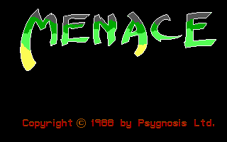 Menace (DOS) screenshot: Title Screen