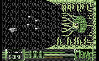 Menace (Commodore 64) screenshot: The first level boss
