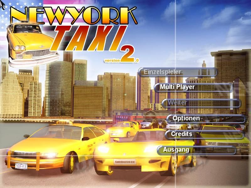Taxi Racer: New York 2 (Windows) screenshot: Main menu