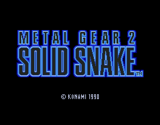 Metal Gear 2: Solid Snake (MSX) screenshot: Title screen