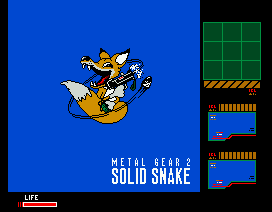 Metal Gear 2: Solid Snake (MSX) screenshot: The fox appears whenever you advance to the next level