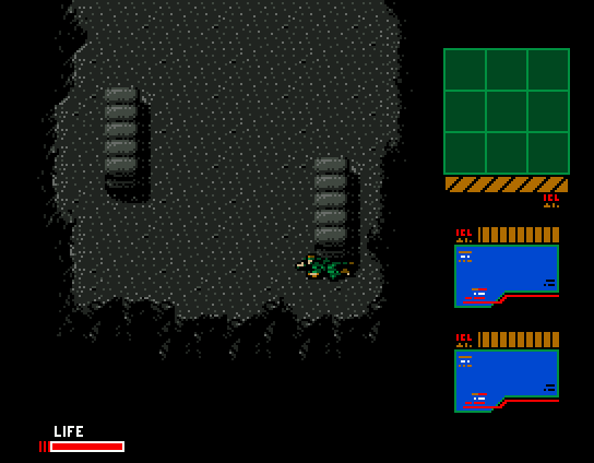 Metal Gear 2: Solid Snake (MSX) screenshot: You start in this dark area