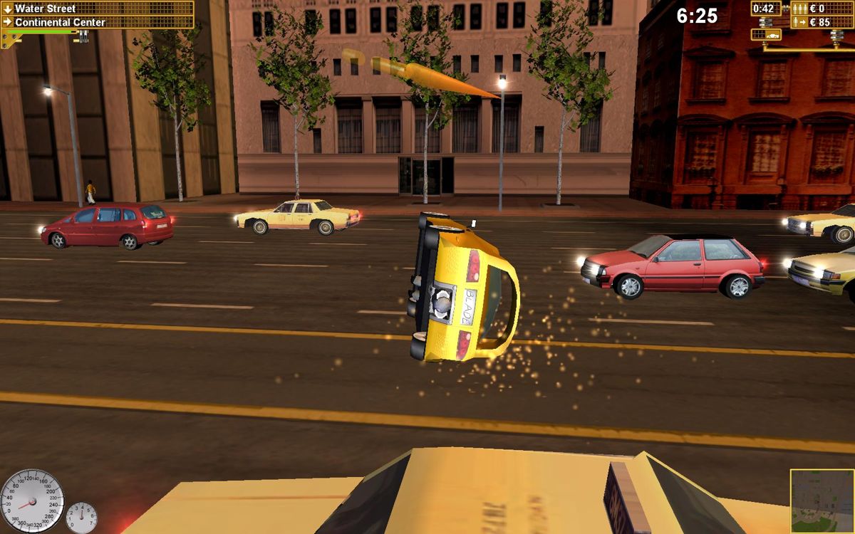 Taxi Racer: New York 2 (Windows) screenshot: Crash