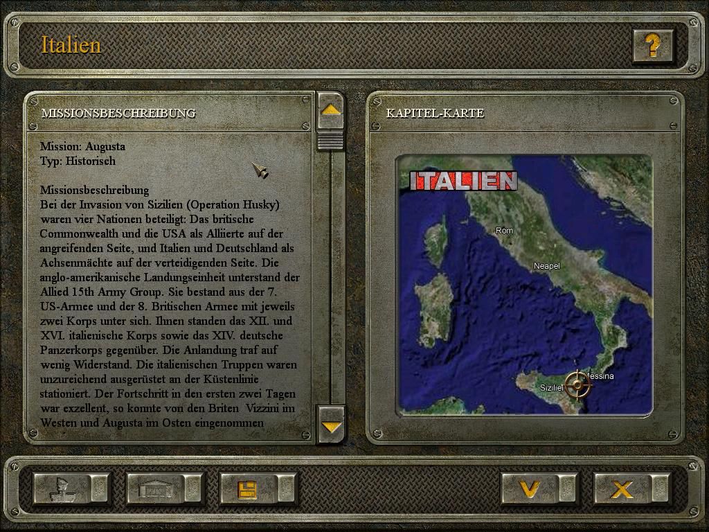 Schlachtfeld Europa (Windows) screenshot: First chapter: Italy