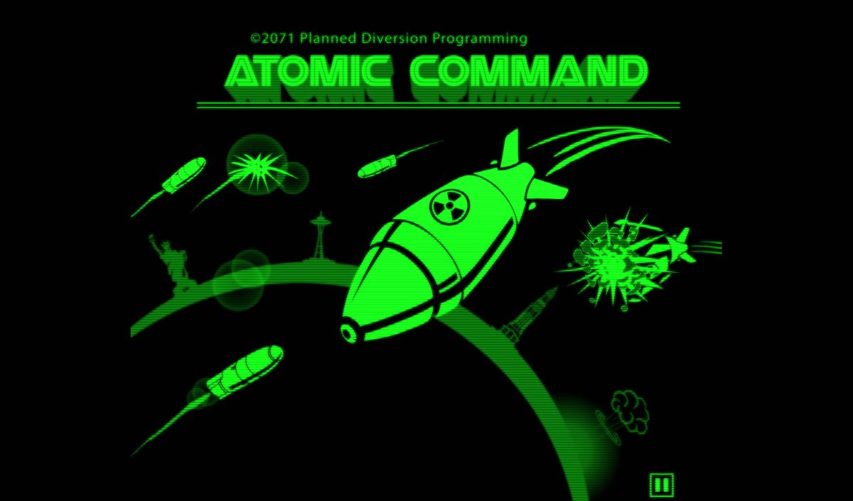 Fallout: Pip-Boy (Android) screenshot: <i>Atomic Command</i>: title screen