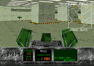 Metal Head (SEGA 32X) screenshot: Some missions take you indoors.