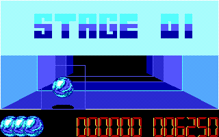 The Light Corridor (DOS) screenshot: Starting level 1. (EGA)