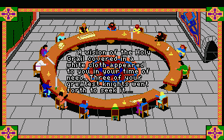Conquests of Camelot: The Search for the Grail (Atari ST) screenshot: Various screenshots from the intro