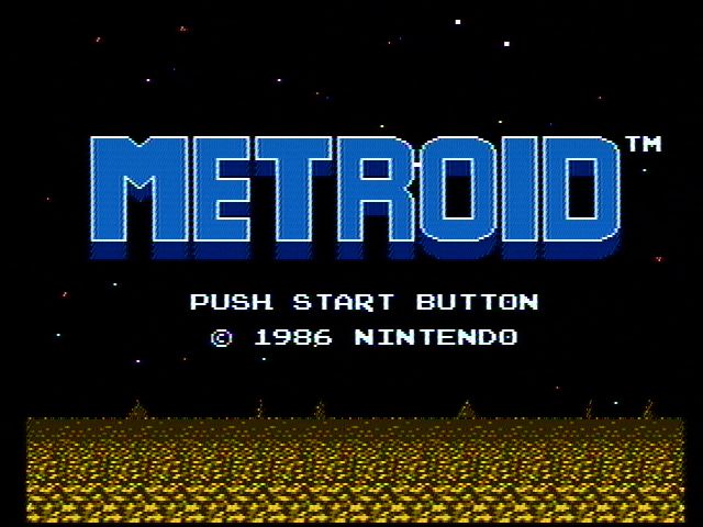 Metroid (NES) screenshot: Title screen