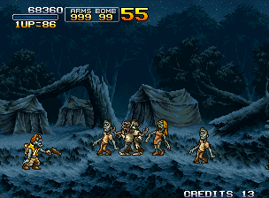 Metal Slug 3 (Neo Geo) screenshot: Tarmo the zombie