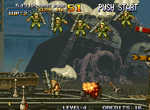 Metal Slug: Super Vehicle - 001 (Neo Geo) screenshot: Mission 2