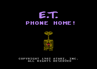 E.T. Phone Home! (Atari 8-bit) screenshot: Title Screen
