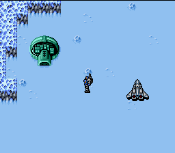Cyber Knight (SNES) screenshot: Exploring an ice-planet