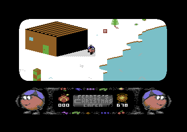 Ferris's Christmas Caper (Commodore 64) screenshot: One of the twenty-five gifts that Ferris needs to get