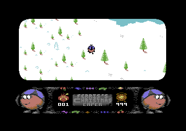 Ferris's Christmas Caper (Commodore 64) screenshot: Let's destroy that snowman