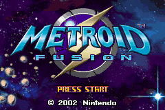 Metroid Fusion (Game Boy Advance) screenshot: Title Screen