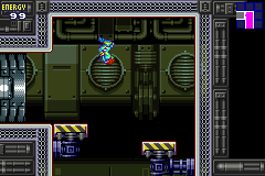 Metroid Fusion (Game Boy Advance) screenshot: Jumping Around