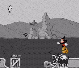 Mickey Mania (SNES) screenshot: This is pretty rude