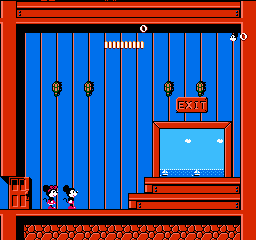 Mickey Mousecapade (NES) screenshot: Level exit