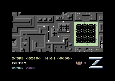 Z-Pilot (Commodore 64) screenshot: I lost all my energy and died.
