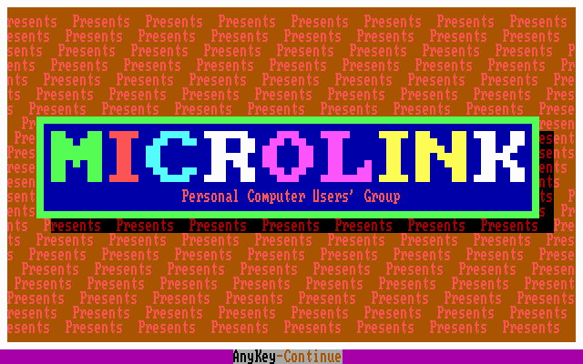MicroLink Shut the Box (DOS) screenshot: Intro screen