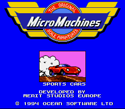 Micro Machines (SNES) screenshot: SNES Opening Screen