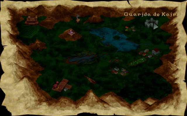 Veil of Darkness (DOS) screenshot: Map Screen