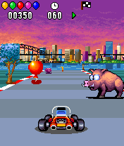 Balloon Race (J2ME) screenshot: Racing in Sydney.