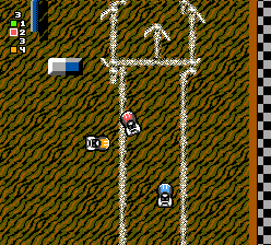 Micro Machines (SEGA Master System) screenshot: "Desktop Drop-Off" track