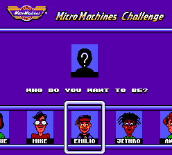 Micro Machines (SEGA Master System) screenshot: Player selection