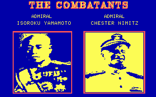 Midway: The Battle that Doomed Japan (DOS) screenshot: And the combatants are...!
