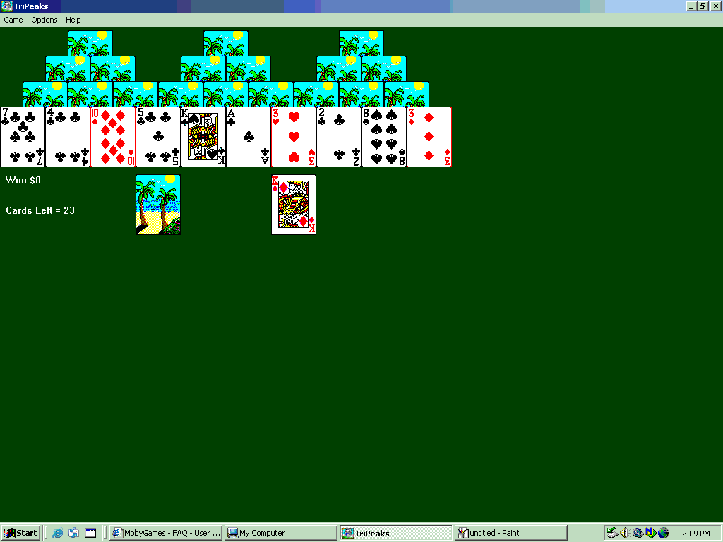 Microsoft Entertainment Pack for Windows (Windows 3.x) screenshot: Your basic game of Tripeaks