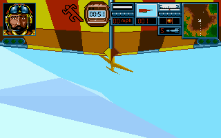 Midwinter (DOS) screenshot: Hang Gliding