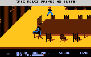 Midnight Mutants (Atari 7800) screenshot: Zombies in the dining room