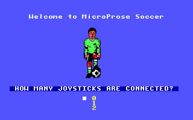 Keith Van Eron's Pro Soccer (DOS) screenshot: Start